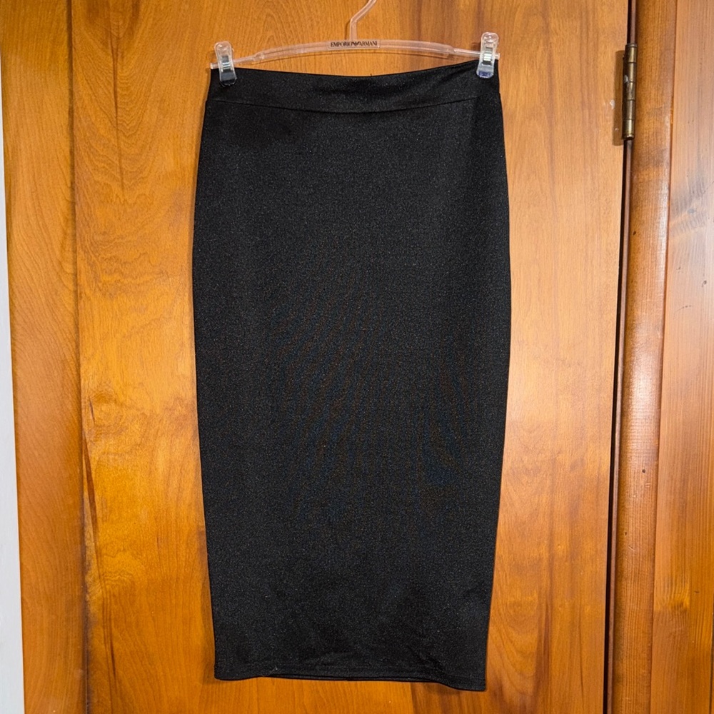 ANGL Black Pencil Skirt - Classic Slim Fit